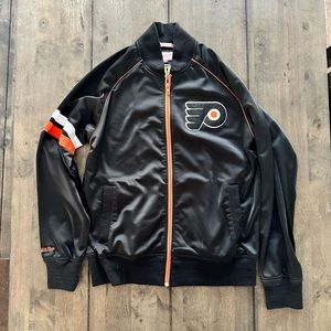 MITCHELL & NESS PHILADELPHIA FLYERS TRACK JACKET. SIZE LARGE MENS